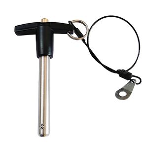 NRC&XRC Stainless Steel 304 Push-Button Quick Release Pin T Handle Lock Pins, Pin Dia 5mm(1/5in) ) Usage Length 40mm (App.1.5in) with Lanyard Cable1 PC (1)