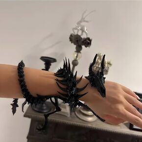 2024 Halloween 3D Printed Skeleton Dragon, 18in Dragon Inside Fidget Toys for Adults, 3D Printed Articulated Dragon, Posable Flexible Crystal Dragon Toys for Autism/ADHD(Black)