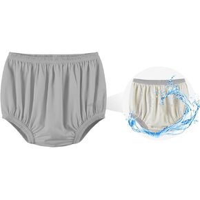 Adult Diaper Cover for Incontinence Noiseless Leak-Protection Underwear Plastic Pants Over Diapers Waterproof Rubber Pants (Beige, Medium)