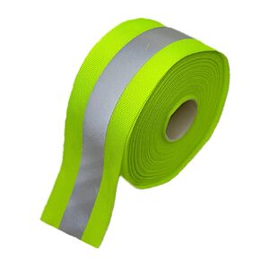 High Visibility Reflective Tape Strip 2" x 66ft Silver Sew On Safety Reflective Ribbon 2cm Reflective Width Safety Fabric Webbing Warning Florescent Safety Tape for Clothes School Bags Raincoats