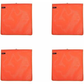 Mytee Products Orange Safety Flag with Wire Loop DOT Compliant - 18 Inch x 18 Inch High Visibility Vinyl Mesh Warning Flags, 8 Pack