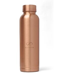 Handcrafted Pure Copper Water Bottle: Ayurvedic Copper bottle for drinking water, Leak-Proof Vessel for Office