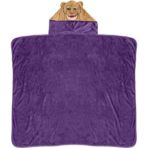 Sleep Squad Sacramento Kings Slamson 60" x 50" Hooded Raschel Throw Blanket – an NBA Mascot Super-Soft Throw