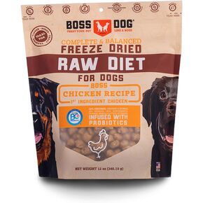 Boss Dog Brand Complete & Balanced Freeze Dried Raw Diet for Dogs 12oz Bag (Lamb)