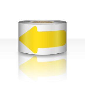 Arrow Floor Sticker Tape 3"×6" Arrow Floor Marking Sticker Sign 200 PCS Arrow Decal Tape Fluorescent Green