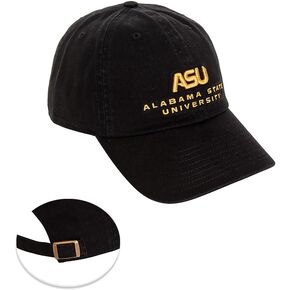 Desert Cactus Alabama State University Baseball Hat Hornets ASU Brimmed Embroirderd Hats Cap Adjustable Cloth Strap Adult (Style B) Black