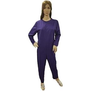 J & E Talit Inc. Womens Alzheimers Clothing - Alzheimer Anti-Strip Jumpsuit (Purple, Medium)