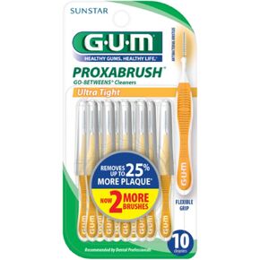 GUM Proxabrush Go-Betweens Cleaners Ultra Tight - 10 Count, Pack of 4