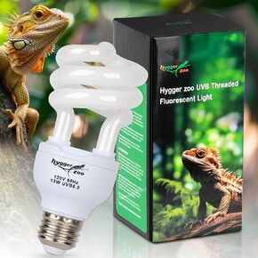 UVB Bulb for Reptiles, 10.0 18W UVA UVB Reptile Light Bulb, UVB Light for Desert Reptiles, Reptile Light Bulb for Common Bearded Dragon, Ponoga Barbata, Red-Eared Slider,Russian Tortoise