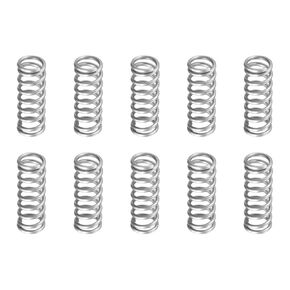 1x7x20mm(DxODxL) Compression Spring - 10Pack - Good for Machinery - Spring Steel Extension Spring - Gray
