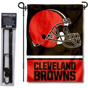 WinCraft Cleveland Browns Garden Flag with Stand Holder