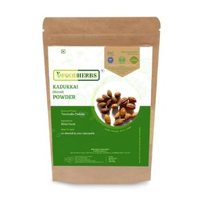 FOODHERBS Terminalia Chebula Powder | 200 g / 0.44 Lbs | Natural Internal Cleanser | Supports Healthy Digestion | Made From Haritaki Skin | Inknut | Harad
