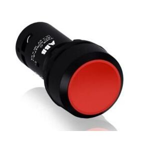 ABB CP110R-01 Push Button Operator, 22 mm, Momentary, 1 NC, Flush Operator, Red