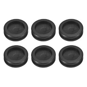 uxcell 6Pcs Rubber Grommets 1-7/8" (47mm) Drill Hole, 1-2/4" (36mm) ID Double Sided Hole Plugs Ring Gasket for Firewall Cable Wire Protecting, Black