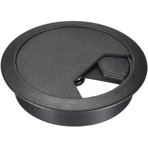 uxcell Cable Hole Cover, 2-3/8" Plastic Desk Wire Cord Cable Grommets Hole Cover for Office PC Desk Cable Cord Organizer, 20Pcs Black