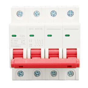 DC Circuit Breaker, 4 Pole DC 1000V 25a Isolator for Solar PV System, Arc Extinguishing Fast Decoupling Miniature Circuit Breaker, Din Rail Mount (DZ47s-63Z C25)