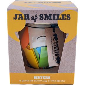 Sisters Quotations In A Glass Jar. A Month of Loving, Amusing and Humorous Quotes. Over 31 quotes. Show how much you love & value her Friendship. Unique Gift Box.