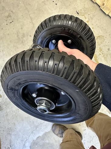 عجلات بوابة مزدوجة العجلات للبوابة المنزلقة، أنبوب بوابة 1-5/8 بوصة من خلال 2 بوصة، عجلة دعم بوابة شديدة التحمل لسياج ربط السلسلة، عجلتان، أسود (6 × 2 عجلة مزدوجة) in Kuwait