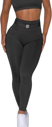 Scrunch Butt Lifting Leggings with Pockets Seamless High Waisted Workout Cargo Pants for Women in Saudi Arabia