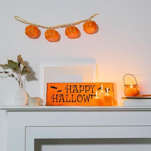 Northlight Wooden 'Happy Halloween' Wall Sign with Bats, 24", Orange in Saudi Arabia