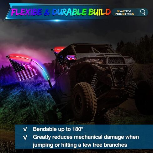 Whip Light Mounts, SWATOW INDUSTRIES 2PCS Whip Lights Mounting Brackets LED Whip Light Mount Antenna Lighted Whip UTV Pro-Fit Brackets for Polaris Ranger General Can am Defender Commander Maverick in Saudi Arabia