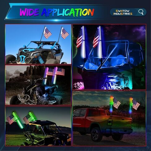 Whip Light Mounts, SWATOW INDUSTRIES 2PCS Whip Lights Mounting Brackets LED Whip Light Mount Antenna Lighted Whip UTV Pro-Fit Brackets for Polaris Ranger General Can am Defender Commander Maverick in Saudi Arabia