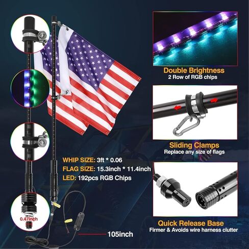 Whip Light Mounts, SWATOW INDUSTRIES 2PCS Whip Lights Mounting Brackets LED Whip Light Mount Antenna Lighted Whip UTV Pro-Fit Brackets for Polaris Ranger General Can am Defender Commander Maverick in Saudi Arabia