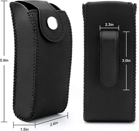 Accmor Glasses Holder for Car Sun Visor, Vehicle Sunglasses Holders Case with Hidden Magnetic Closure, Leather Auto Eyeglasses Organizer Box Eyeglass Hanger Clip Car Accessories for Men Women (Black) in Saudi Arabia