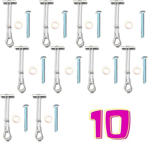 Drywall Anchor TV mounting Screws 1/4"-20 UNC Fastener Size with Bolt 2-1/2" and Flat Washers Grip Range 3/8" to 2-1/2". Anchors When no Studs or anchoring into Metal Studs (10 PCS) in Saudi Arabia