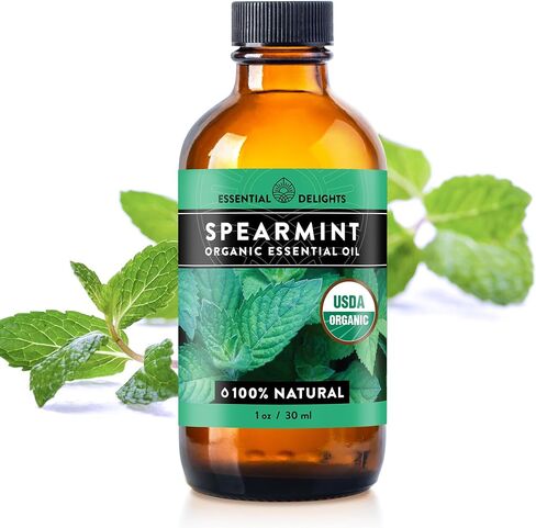 Organic Spearmint Essential Oil by Essential Delights - Premium Grade Essential Oil | for Aromatherapy, Soaps, Lotions, & Candles | Vegan & Cruelty Free (1 Fl.oz.) in Kuwait