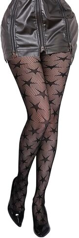 Women's Rainbow Color Fishnet Tights Stockings Gradient Hollowed Out Hottie Mesh Pantyhose in Saudi Arabia