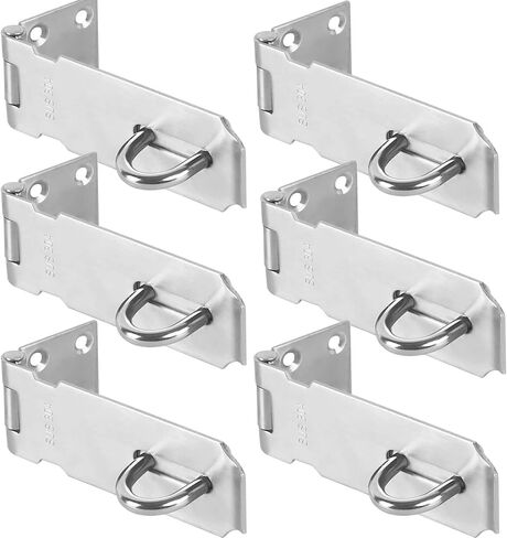 2 PCS 3 Inch Padlock Hasp, KINJOEK Stainless Steel Security Door Clasp Hasp Lock Latch, 2mm Extra Thick Door Gate Bolt Lock with 16 Mounting Screws in Kuwait