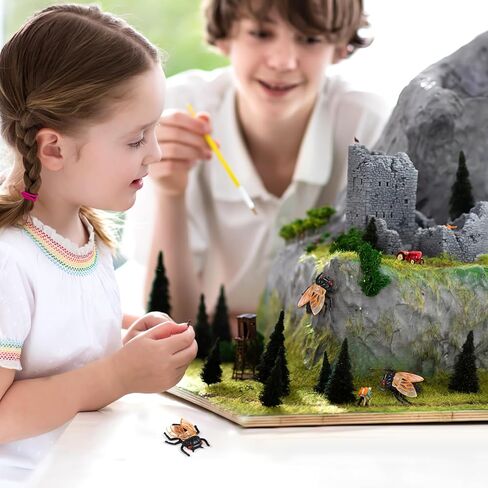 Happyyami 20pcs Simulation Golden Cicada Garden Ornament Cicada Figurine Flower Pot Decorations Fairy Toy Bonsai Ornament Figurine Cicada Delicate Decorate Flowerpot Ornaments Doll PVC in Kuwait