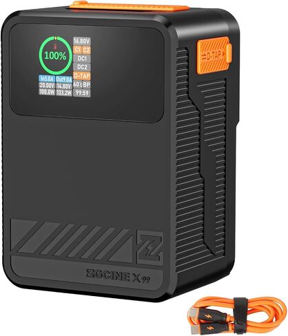 ZGCINE X50 V Mount Battery 3500mAh، 52WH14.8V Mini V-Mount Battery Support 45W USB-C PD شاحن سريع مع D-TAP، Dual USB-C PD، منافذ DC مزدوجة، شاشة OLED للكاميرا / كاميرا الفيديو / الشاشة / صانع الأفلام in Saudi Arabia