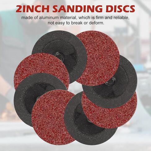 100 Pieces 2 Inch Sanding Discs, 60 Grit Quick Change Disc with 1/4 inch Holder Surface Conditioning Disc for Surface Prep Strip Grind Finish Burr Rust Paint Removal in Saudi Arabia