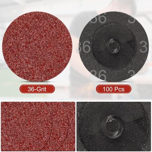 100 Pieces 2 Inch Sanding Discs, 60 Grit Quick Change Disc with 1/4 inch Holder Surface Conditioning Disc for Surface Prep Strip Grind Finish Burr Rust Paint Removal in Saudi Arabia