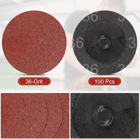 100 Pieces 2 Inch Sanding Discs, 60 Grit Quick Change Disc with 1/4 inch Holder Surface Conditioning Disc for Surface Prep Strip Grind Finish Burr Rust Paint Removal in Saudi Arabia