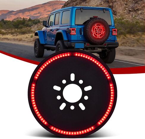 YITAMOTOR Spare Tire Brake Light Wheel Light 3rd Third Brake Light Rear lights Compatible With Jeep Wrangler 2018-2022 JL in Saudi Arabia