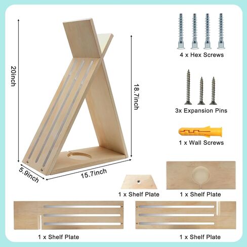 Tonie Shelf for Toniebox and Tonie Figures Triangle Wall Mounted or Desk Magnetic Wooden Shelves Storage Rack for Kids Play Room in Saudi Arabia