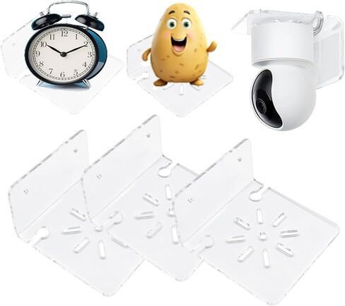 3 عبوات من الأرفف الصغيرة من الأكريليك، أرفف حائط أكريليك صغيرة، أرفف عائمة صغيرة لاصقة، أرفف عرض أكريليك شفافة لأشكال البوب ​​النباتية صورة جدار حديث لغرفة النوم وغرفة المعيشة in Kuwait