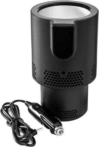 Premium 2-in-1 Car Cup Warmer Cooler Smart Car Cup Mug Holder Holiday Seasonal Present | Perfect Car Tumbler Holder for Commuter/Traveler/Road Tripper/Recreation (Black and Gold) in Saudi Arabia