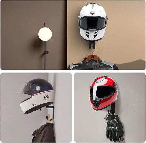 حامل خوذة الدراجة النارية، حامل الخوذة على الحائط، حامل الخوذة على الحائط، حامل الخوذة، رف تروس الدراجة النارية، خطاف الخوذة لكرة القدم/الشرطة/ركوب الدراجات والتزلج/حامل حائط للعتاد التكتيكي in Kuwait