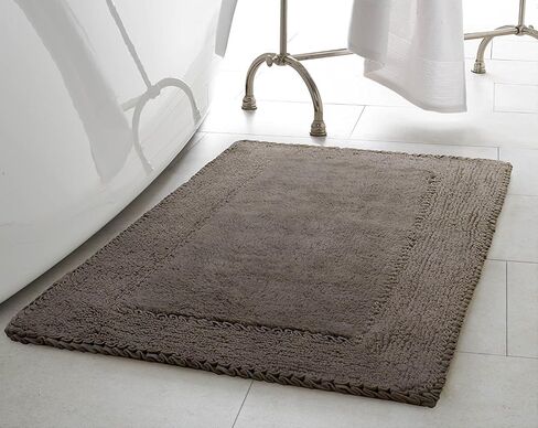 سجادة حمام من القطن المكشكش من Laura Ashley مقاس 43.18 سم × 60.96 سم، باللون الأبيض in Saudi Arabia