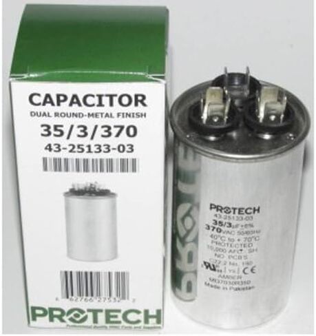 43-23204-04 -Rheem OEM مكثف تشغيل مزدوج بديل دائري 35 + 3 فائق التوهج / MFD 370 فولت in Kuwait