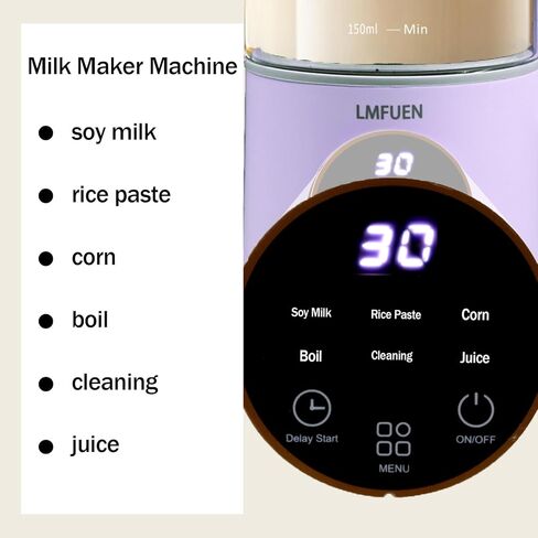 Automatic Nut Milk Maker,40oz Soy Milk Maker for Homemade Almond,Oat,Soy Milk,Plant-Based Milk,Soup Maker Machine,Milk Maker Machine with Delay Start/Keep Warm/Self Clean/Boil Water (White) in Kuwait