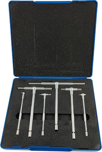 6 قطع من مقاييس ثقب T مقاس 5/16 بوصة - 6 بوصة، مقياس تجويف تلسكوبي عالي الدقة مع حقيبة للتخزين in Kuwait