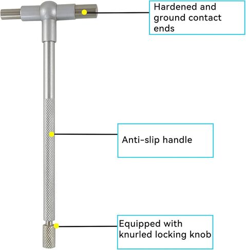 6 قطع من مقاييس ثقب T مقاس 5/16 بوصة - 6 بوصة، مقياس تجويف تلسكوبي عالي الدقة مع حقيبة للتخزين in Kuwait