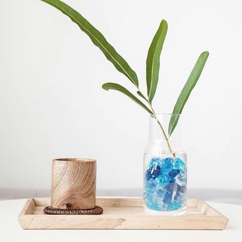 150PCS Premium Blue Fake Ice, Acrylic Ice Cubes Blue Rocks Fake Diamonds Blue Plastic ice cube, Rock Diamond Crystals, Gems Use for Party Decoration, Vase Fillers, Photography Props in Saudi Arabia