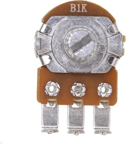 (Pack of 10) WH148 Vertical Dual Gang Inward Bending 6 Pins Potentiometer B1M 1M Ohm Variable Resistors 15mm knurled Shaft Aluminum Alloy Knob Caps in Saudi Arabia
