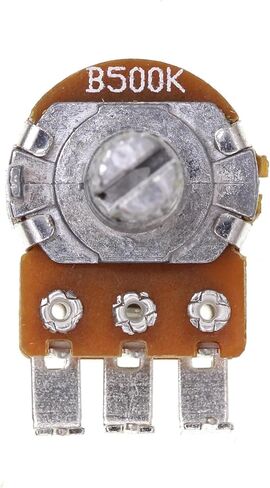 (Pack of 10) WH148 Vertical Dual Gang Inward Bending 6 Pins Potentiometer B1M 1M Ohm Variable Resistors 15mm knurled Shaft Aluminum Alloy Knob Caps in Saudi Arabia